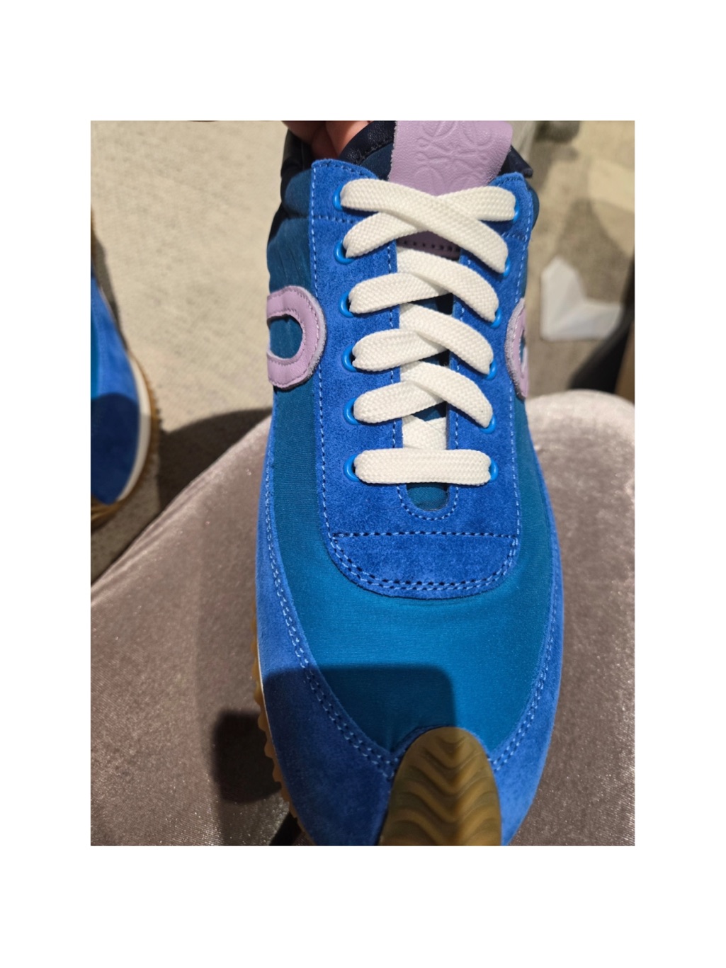 Loewe Electric Blue Sneakers With Light Purple Accents